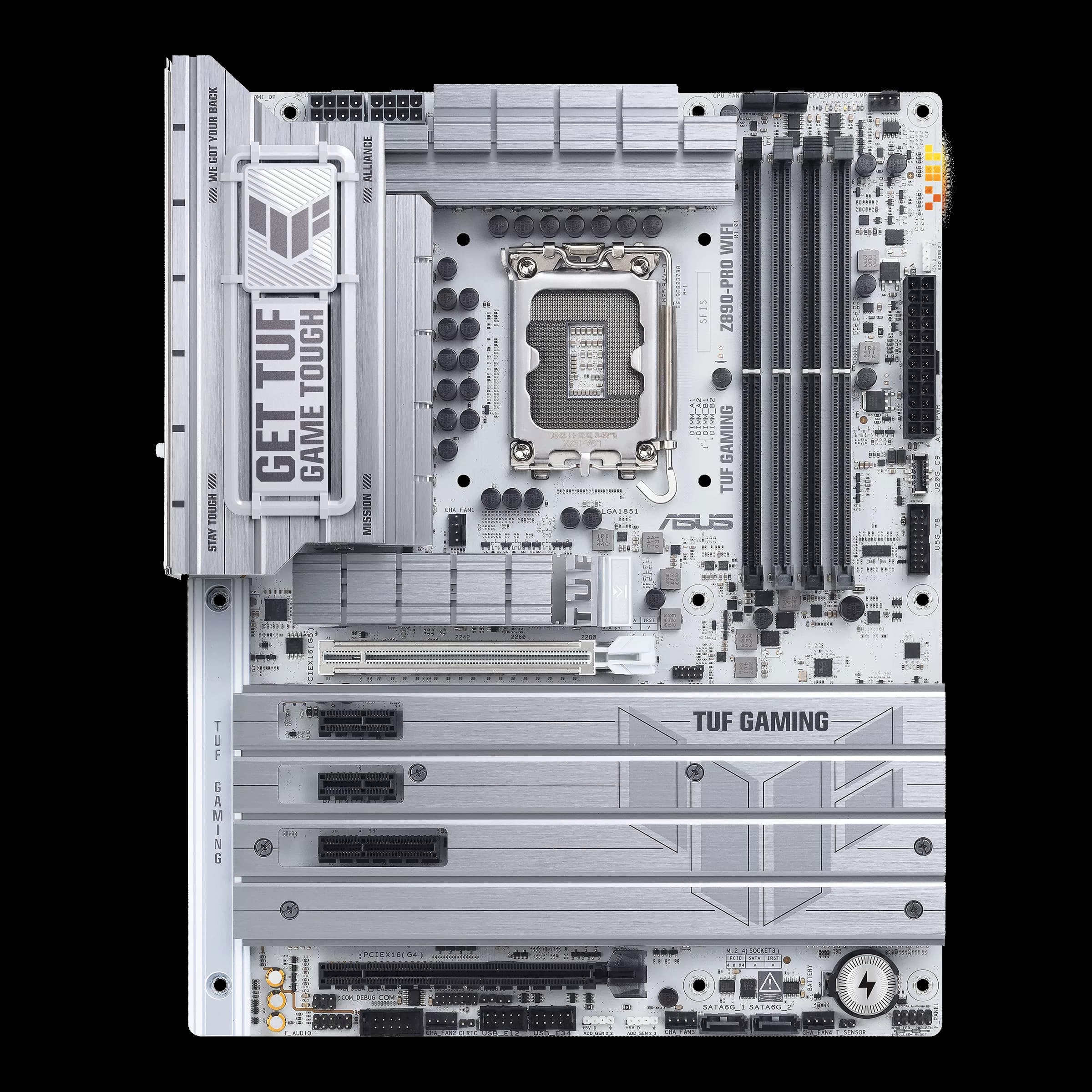 ASUS TUF GAMING Z890-PRO WIFI Motherboard – Intel Z890, DDR5, PCIe 5.0 مادربرد گیمینگ ASUS TUF GAMING Z890-PRO WIFI با چیپست Intel Z890، طراحی مقاوم TUF و پشتیبانی از DDR5 و PCIe 5.0