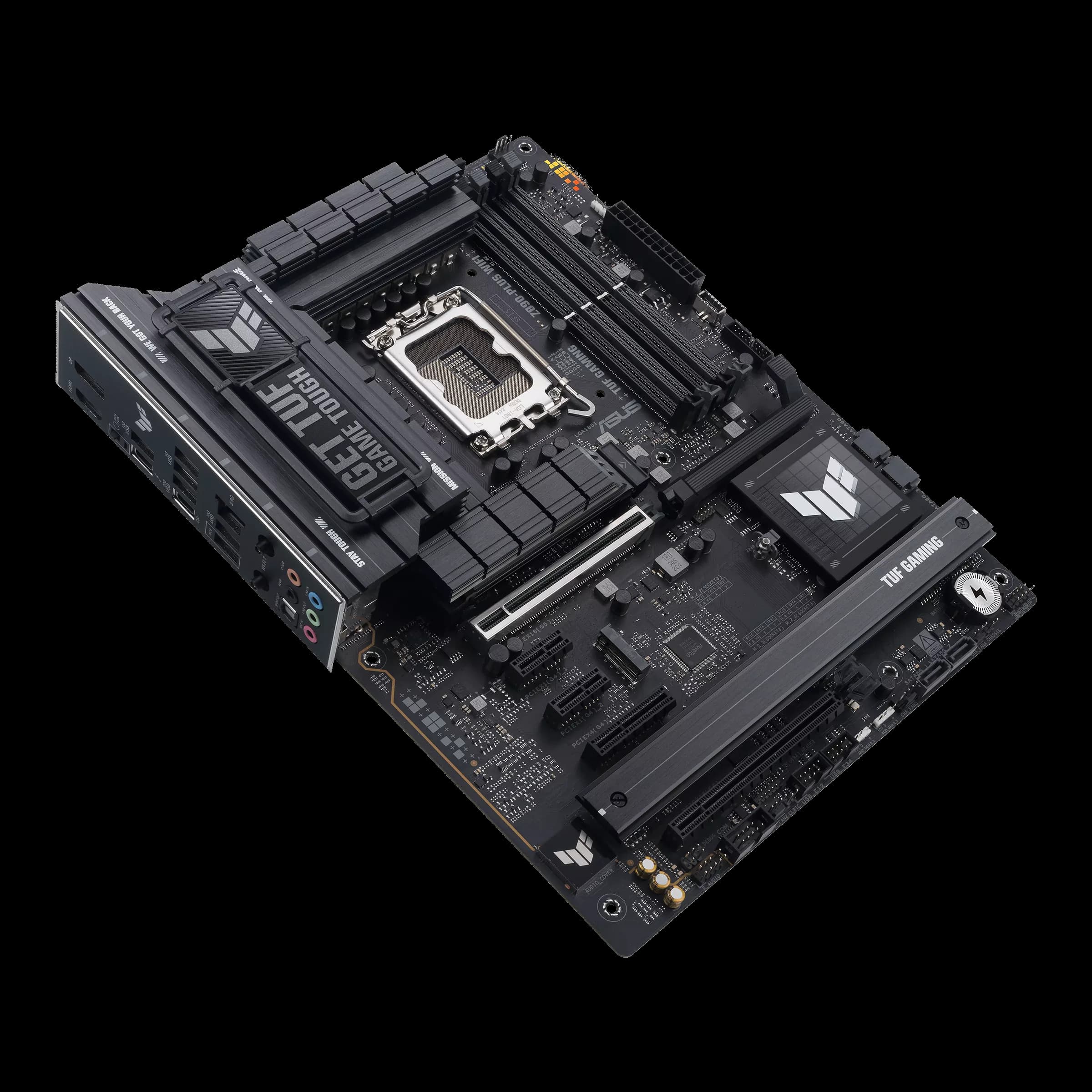 ASUS TUF GAMING Z890-PLUS WIFI D5 Motherboard Top View صویر مادربرد ASUS TUF GAMING Z890-PLUS WIFI D5 از نمای بالا