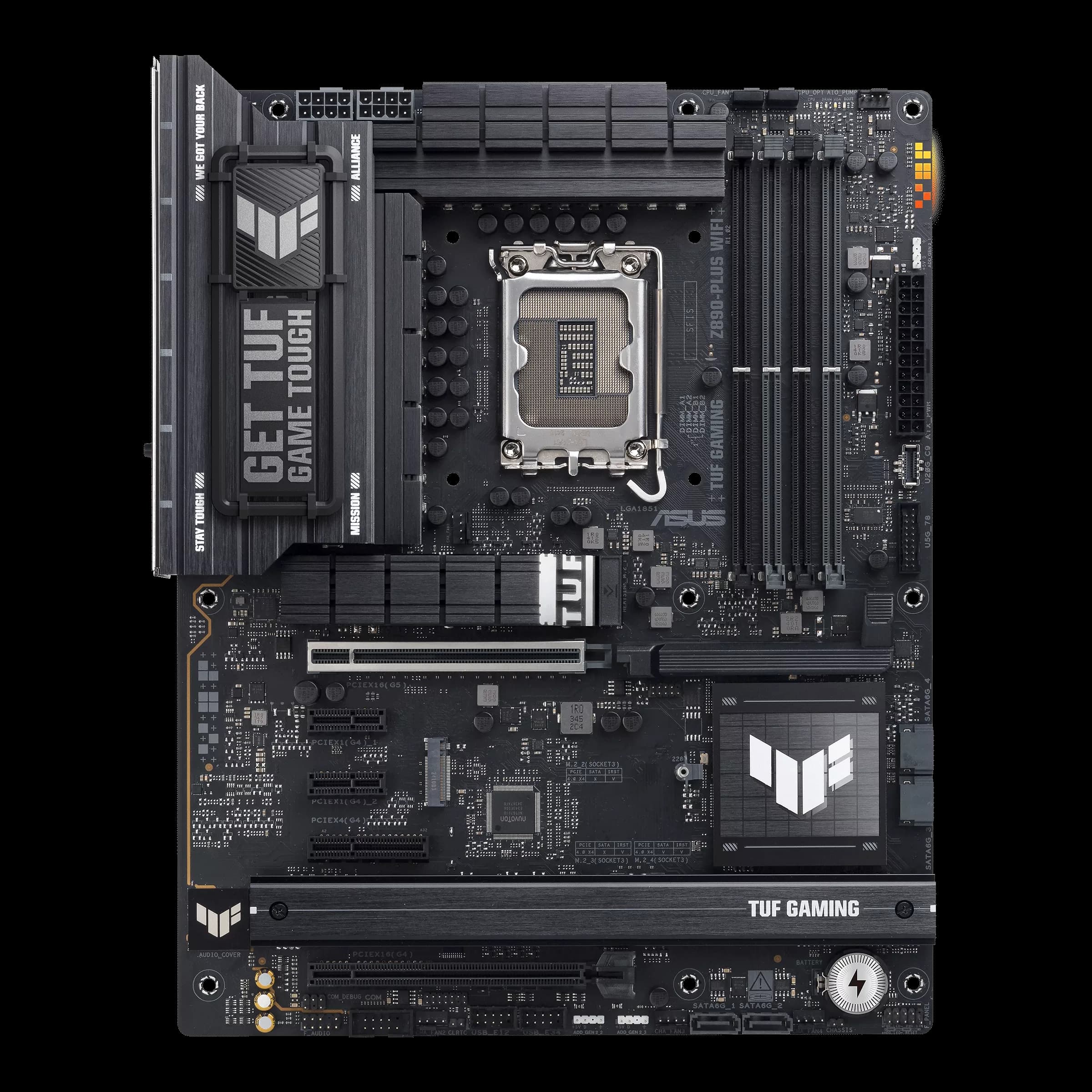 ASUS TUF GAMING Z890-PLUS WIFI D5 Motherboard تصویر مادربرد ASUS TUF GAMING Z890-PLUS WIFI D5 مناسب گیمینگ و اسمبل حرفهای