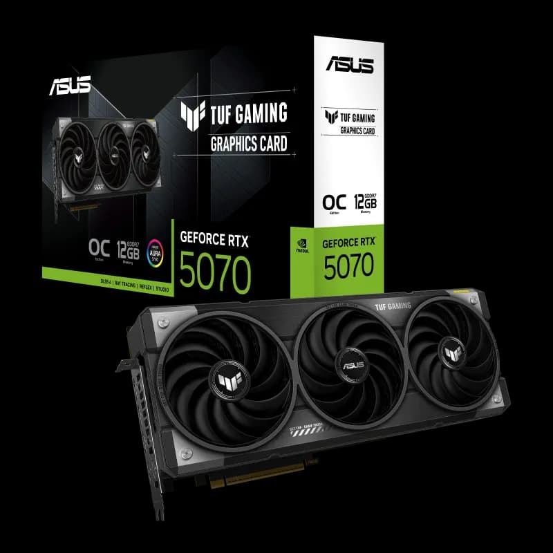 کارت گرافیک ASUS TUF Gaming RTX 5070 OC Edition خرید کارت گرافیک ایسوس RTX 5070 TUF Gaming با گارانتی ترسیم گران